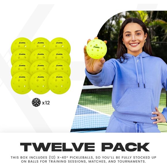 X-40 Outdoor Pickleballs - Official Ball of Pickleball, APP Tour + Open - Regu - Picture 2 of 11